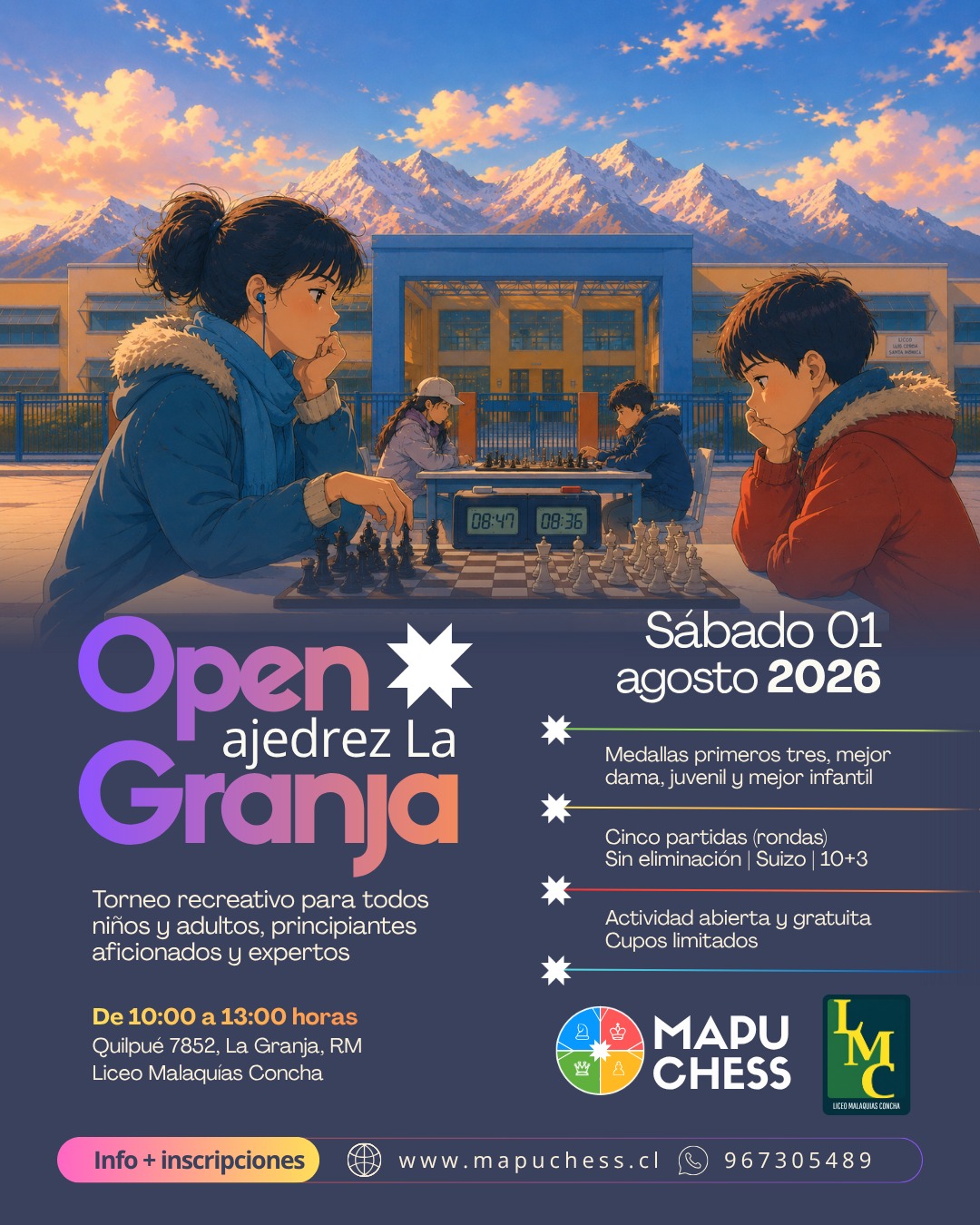 ajedreenlagranjasantiago Evento deportivo más importante de la comuna de la Granja, Santiago de Chile